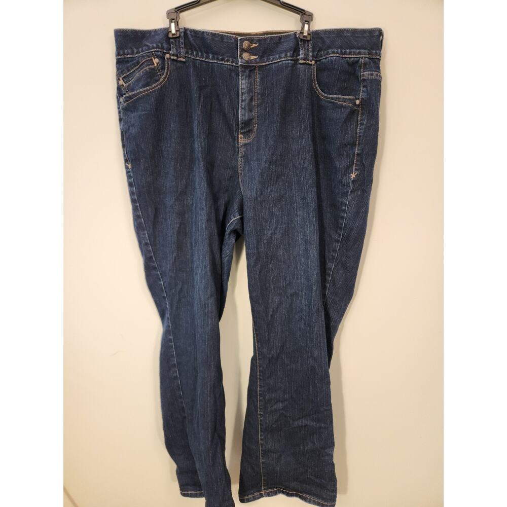 Lane Bryant Tighter Tummy Jeans Womens 24 Blue 43 X 30 Straight - Picture 2 of 13